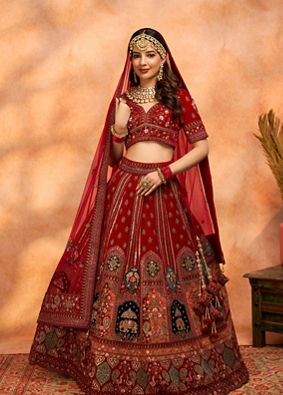 Wedding lehenga manyavar sales